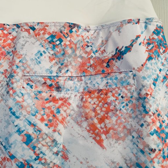 Lija Womens Tennis/Golf Skirt/Skort Medium Orange/Blue/White NWT - Picture 4 of 5